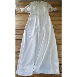 Vintage Miss Rubette Sheer Layover Wedding Gown Size 14 Women’s White